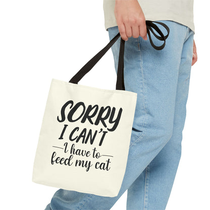 Feed My Cat Tote Bag (Cream)