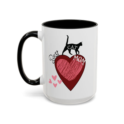 Best Cat Mom Accent Mug