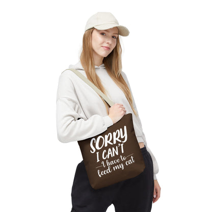 Feed My Cat Tote Bag (Brown)