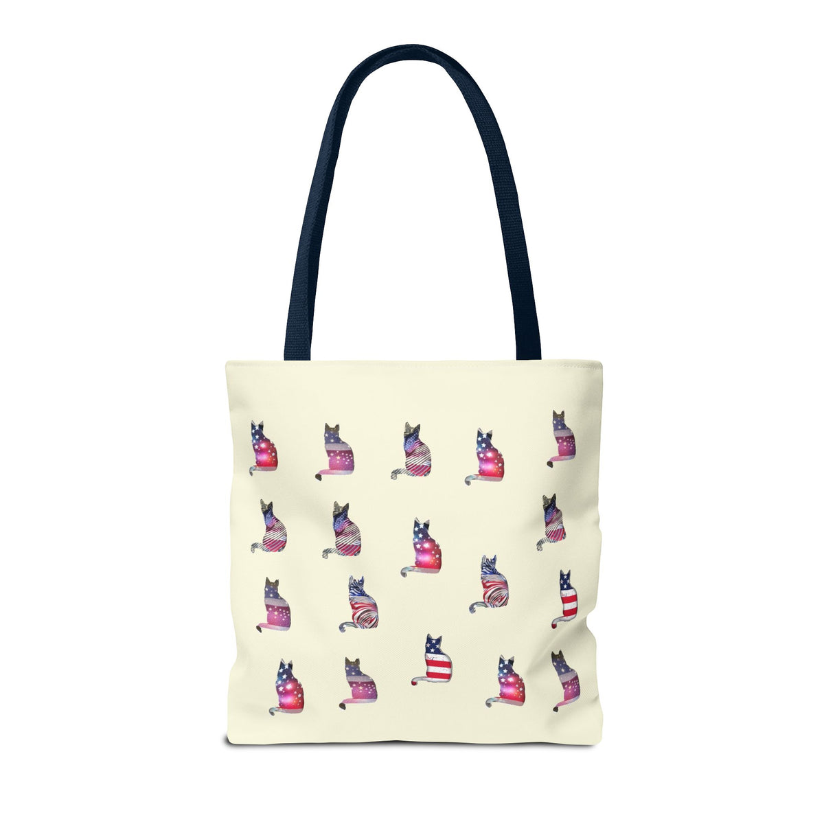 Patriotic Cat Love Tote Bag (Cream)