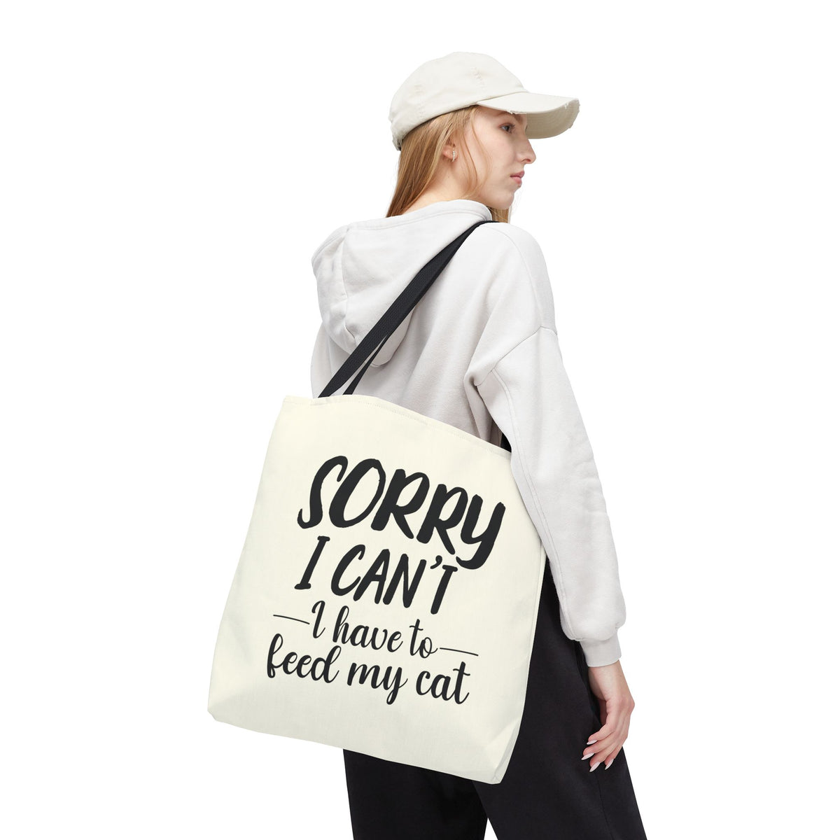 Feed My Cat Tote Bag (Cream)