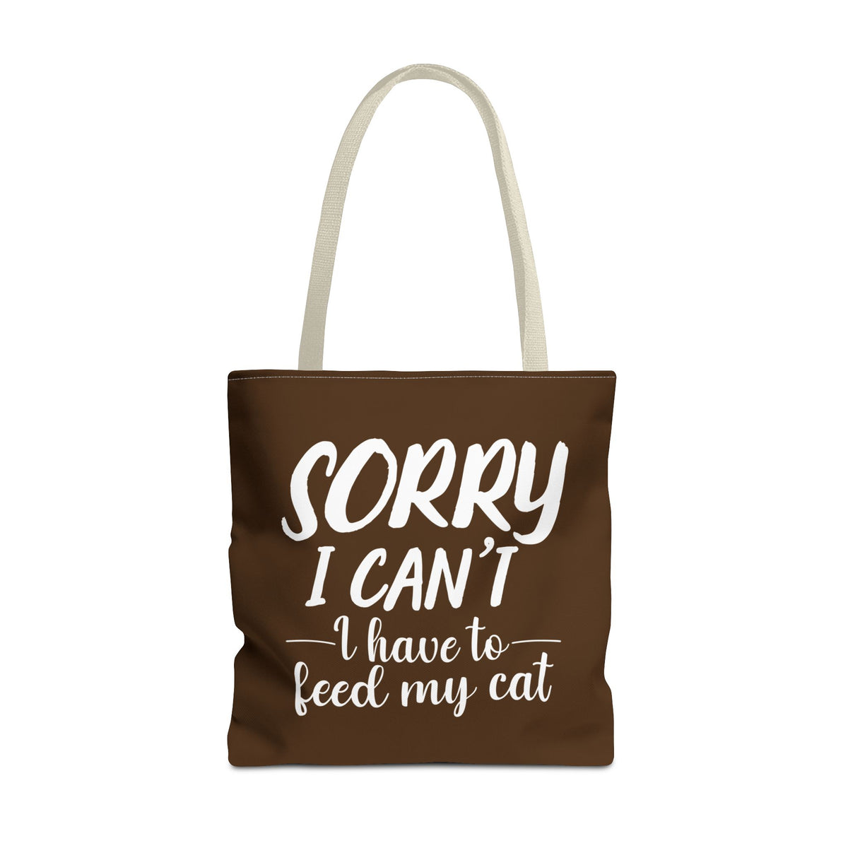 Feed My Cat Tote Bag (Brown)