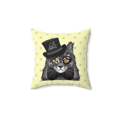 Cat Addict Throw Pillow