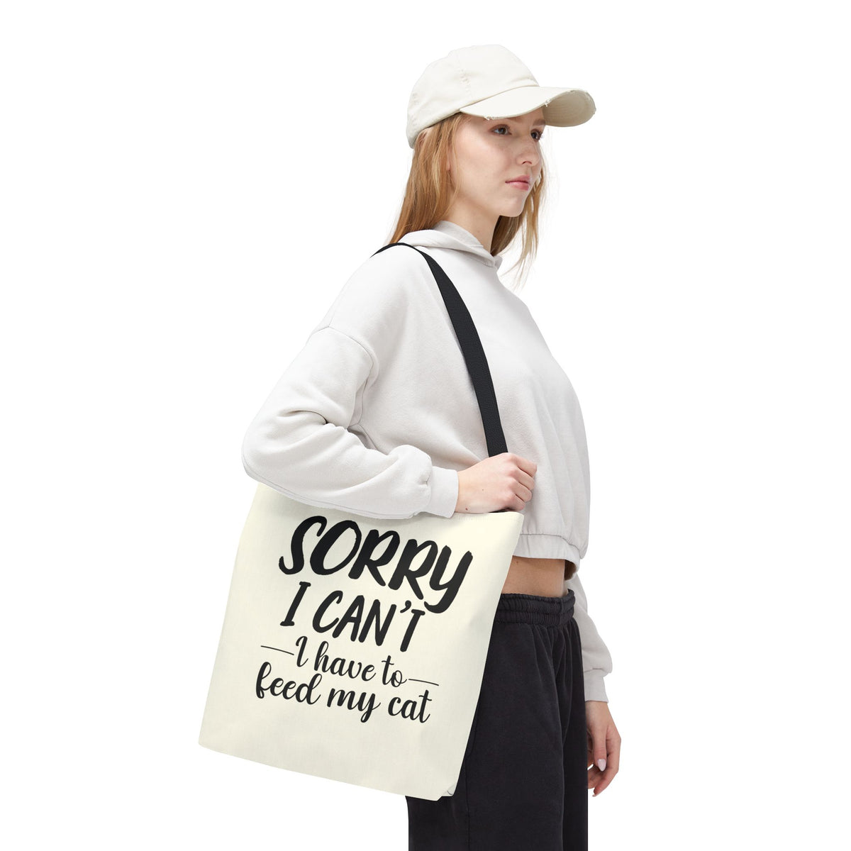 Feed My Cat Tote Bag (Cream)