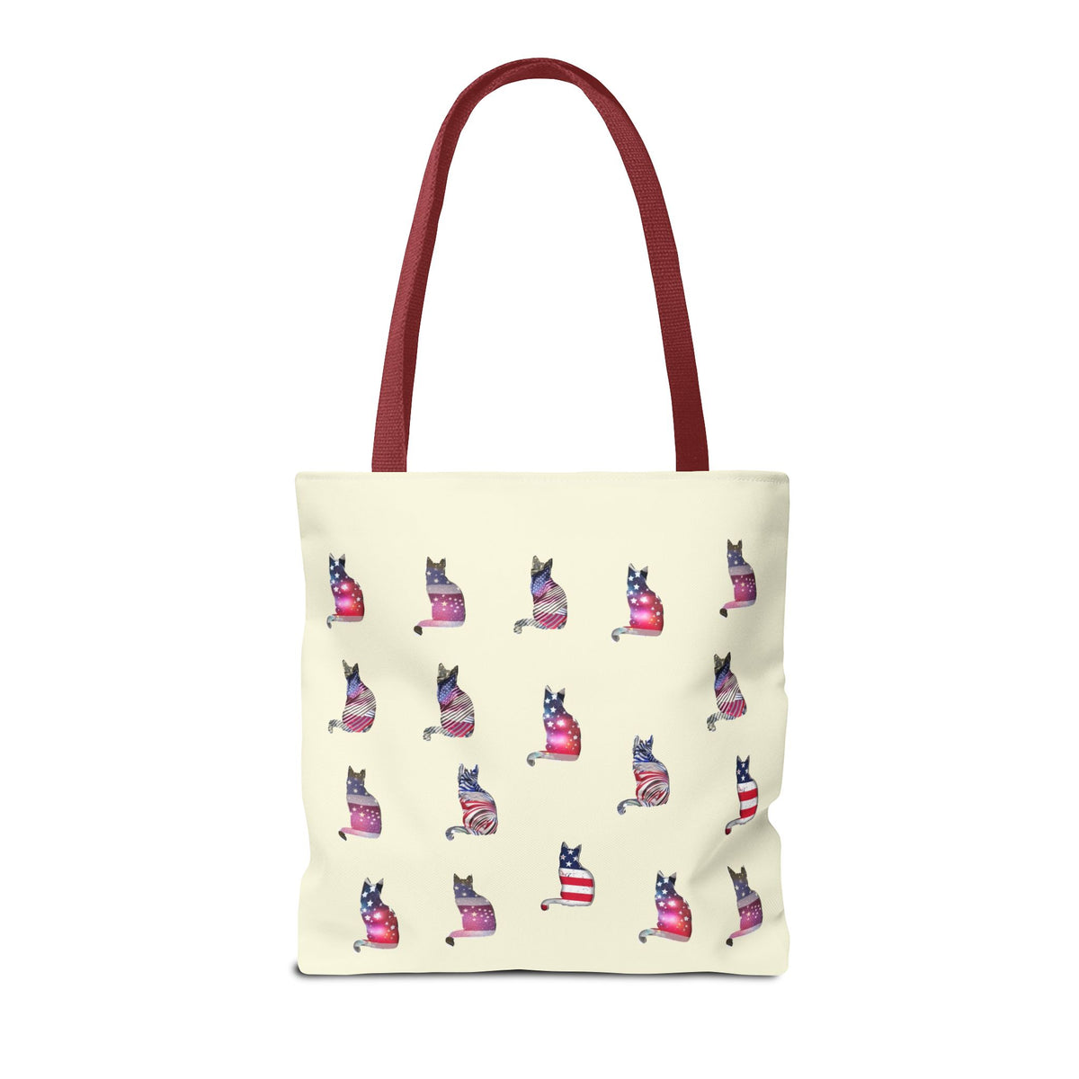 Patriotic Cat Love Tote Bag (Cream)