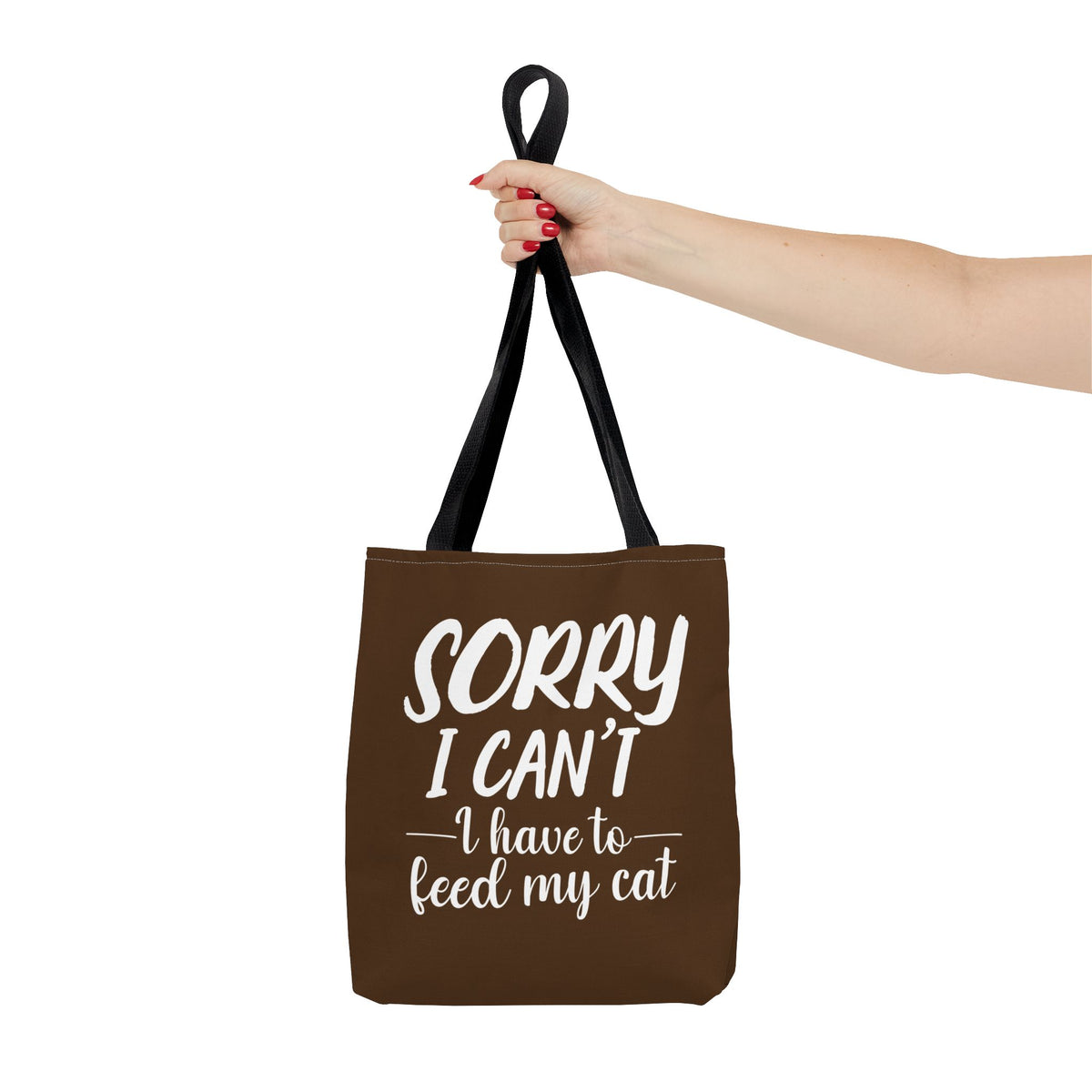 Feed My Cat Tote Bag (Brown)