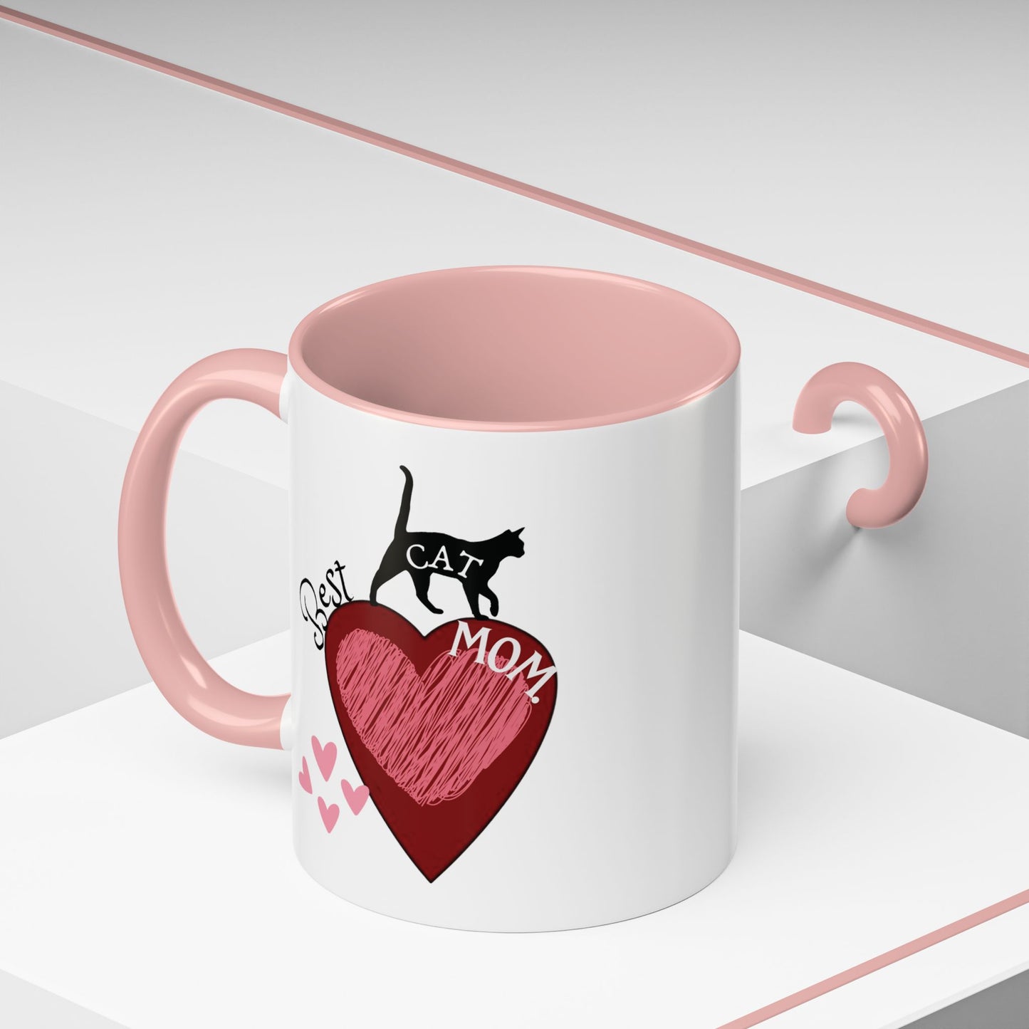 Best Cat Mom Accent Mug