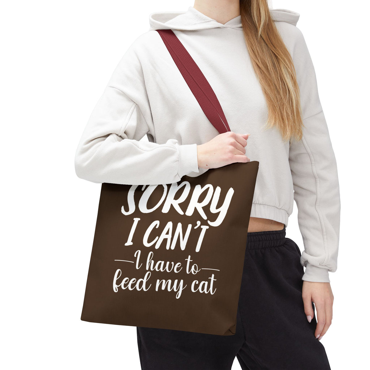 Feed My Cat Tote Bag (Brown)