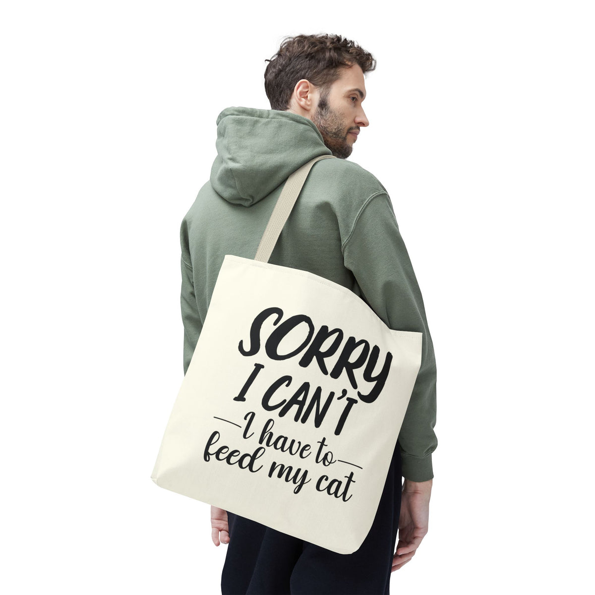 Feed My Cat Tote Bag (Cream)