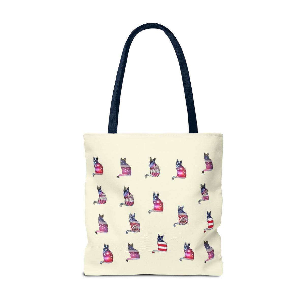 Patriotic Cat Love Tote Bag (Cream)