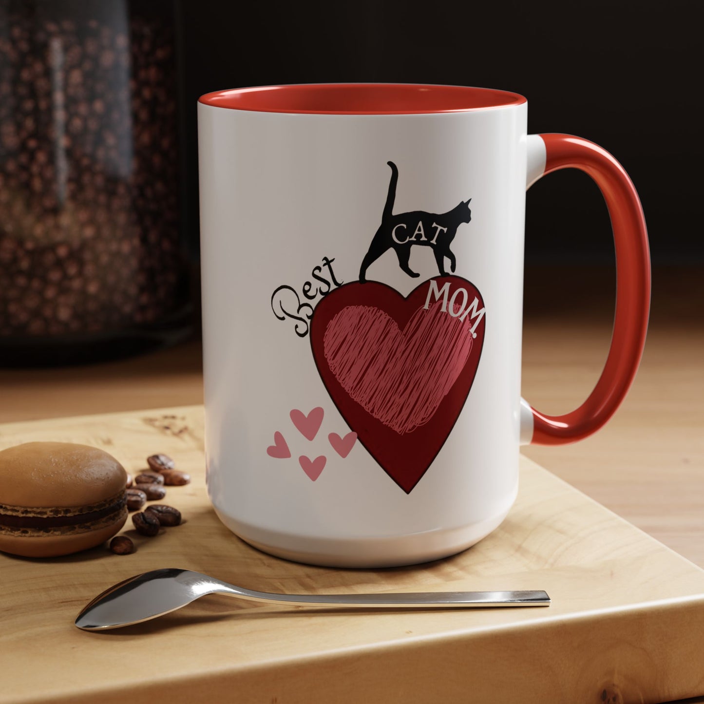 Best Cat Mom Accent Mug