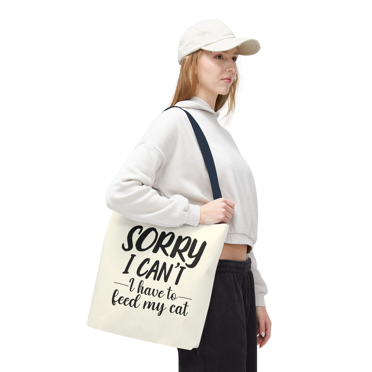 Feed My Cat Tote Bag (Cream)