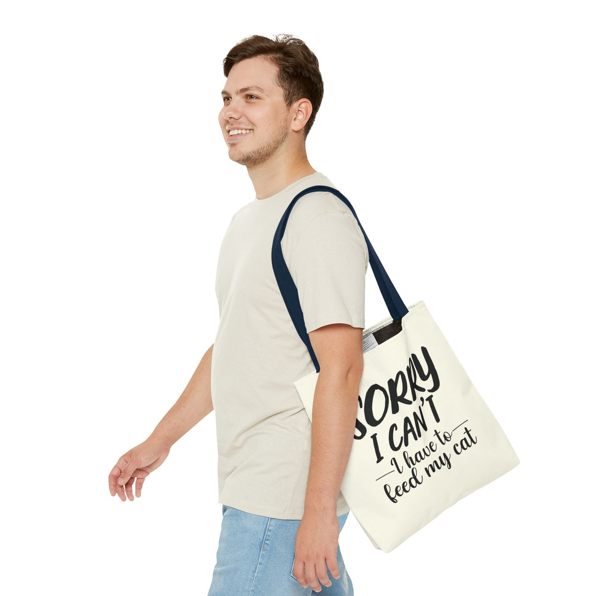 Feed My Cat Tote Bag (Cream)