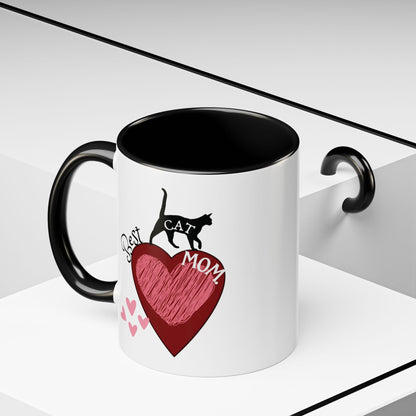 Best Cat Mom Accent Mug
