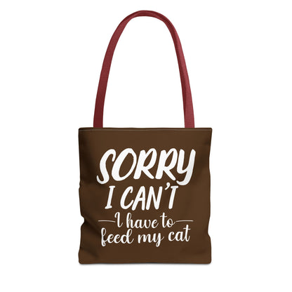 Feed My Cat Tote Bag (Brown)