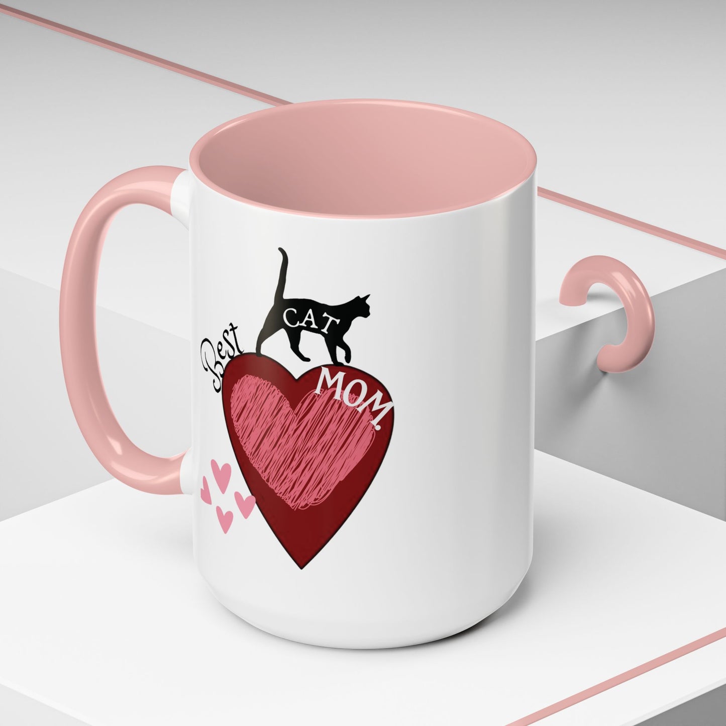 Best Cat Mom Accent Mug