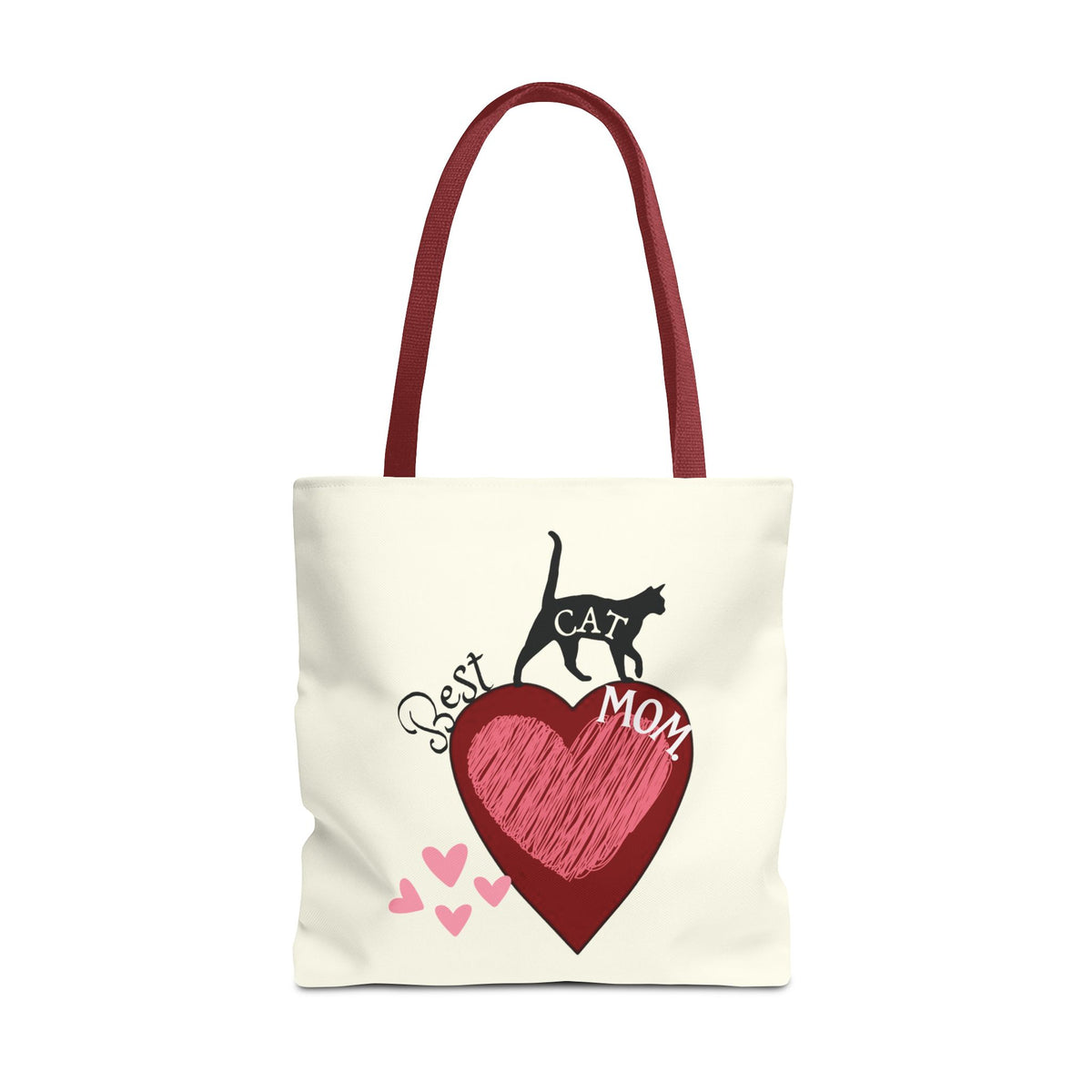 Cat Mom Heart Tote Bag