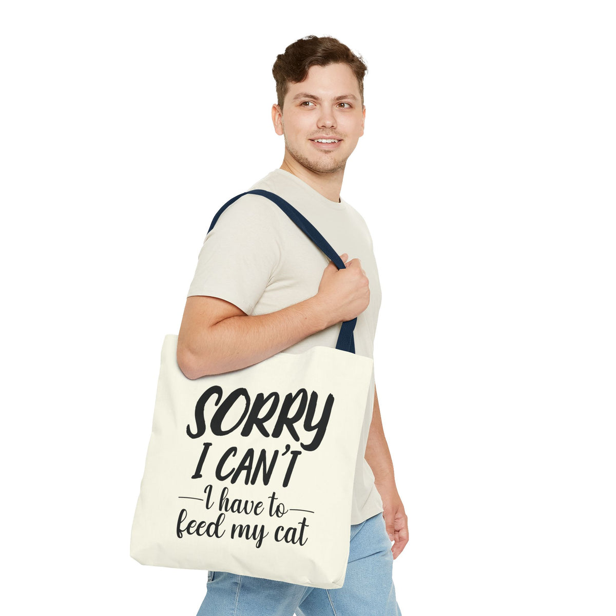 Feed My Cat Tote Bag (Cream)