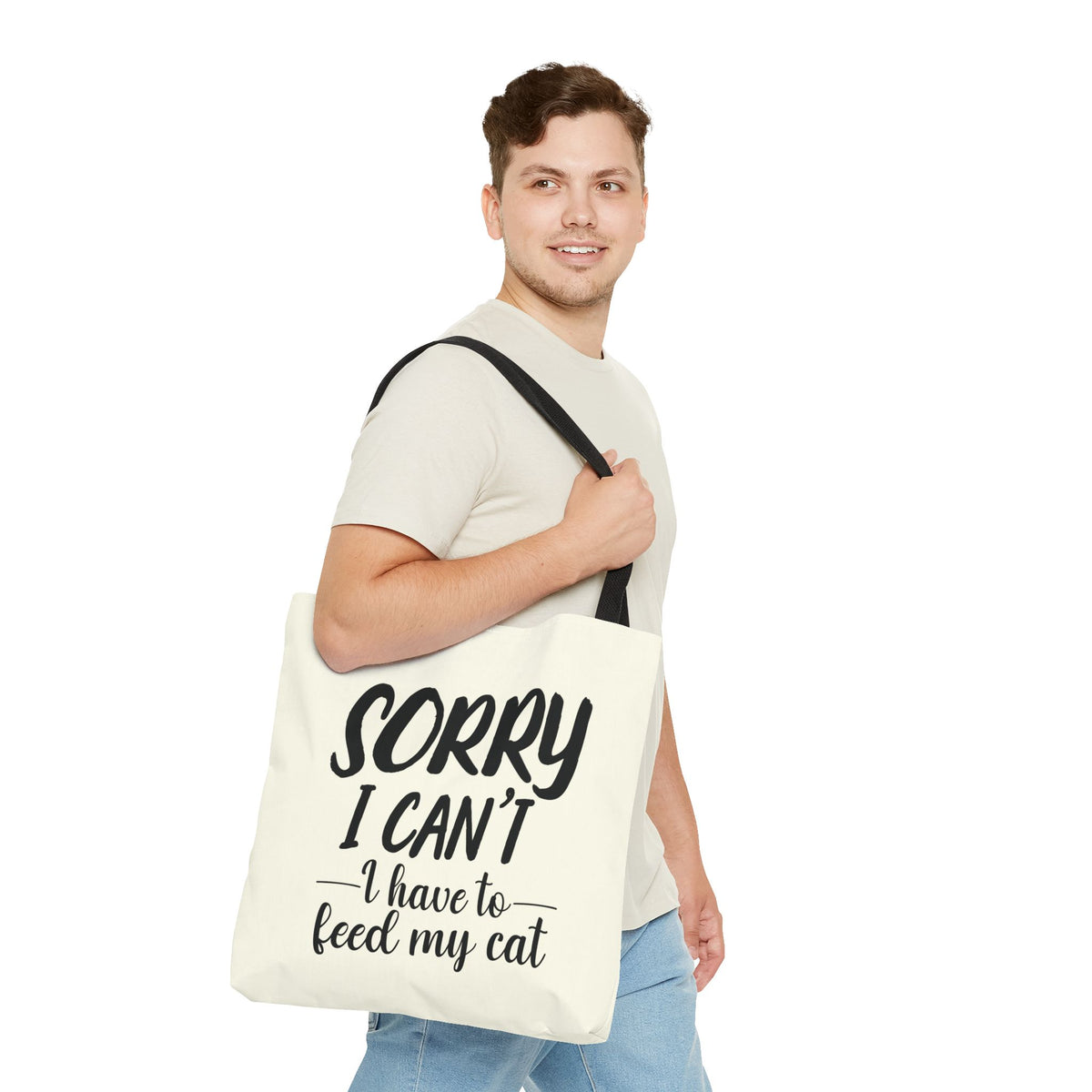 Feed My Cat Tote Bag (Cream)