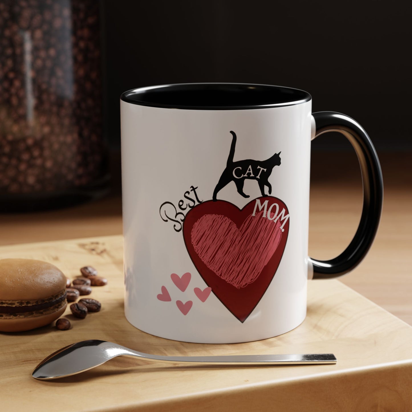 Best Cat Mom Accent Mug