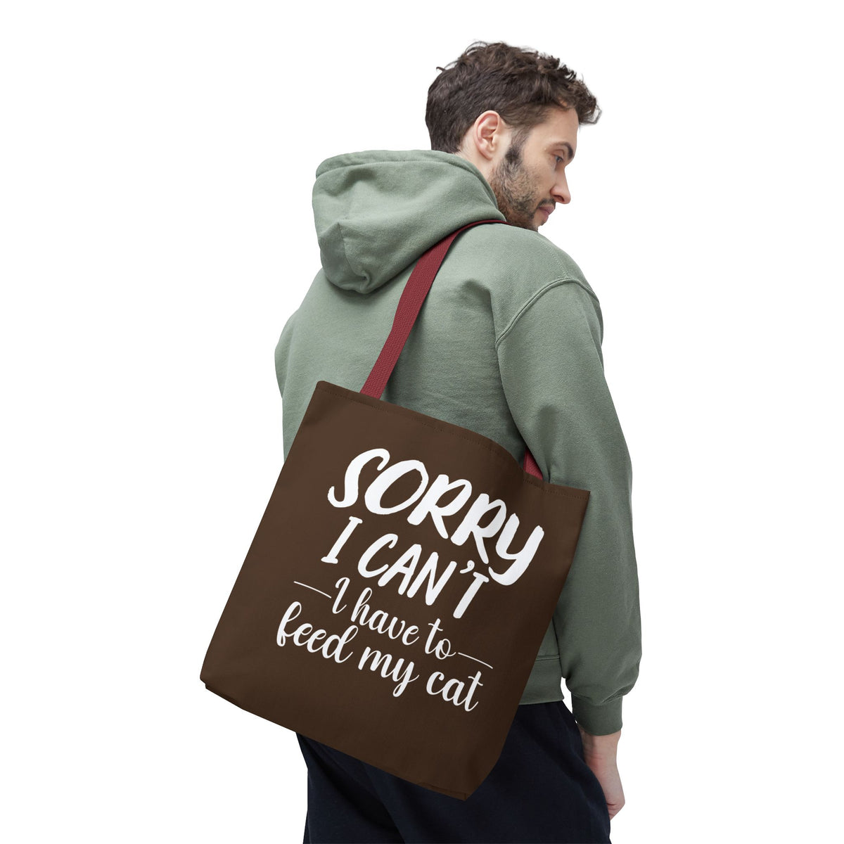 Feed My Cat Tote Bag (Brown)