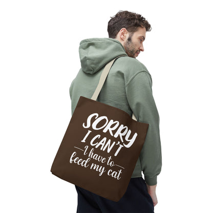 Feed My Cat Tote Bag (Brown)