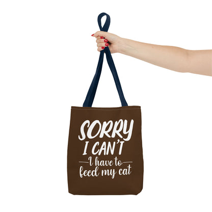 Feed My Cat Tote Bag (Brown)
