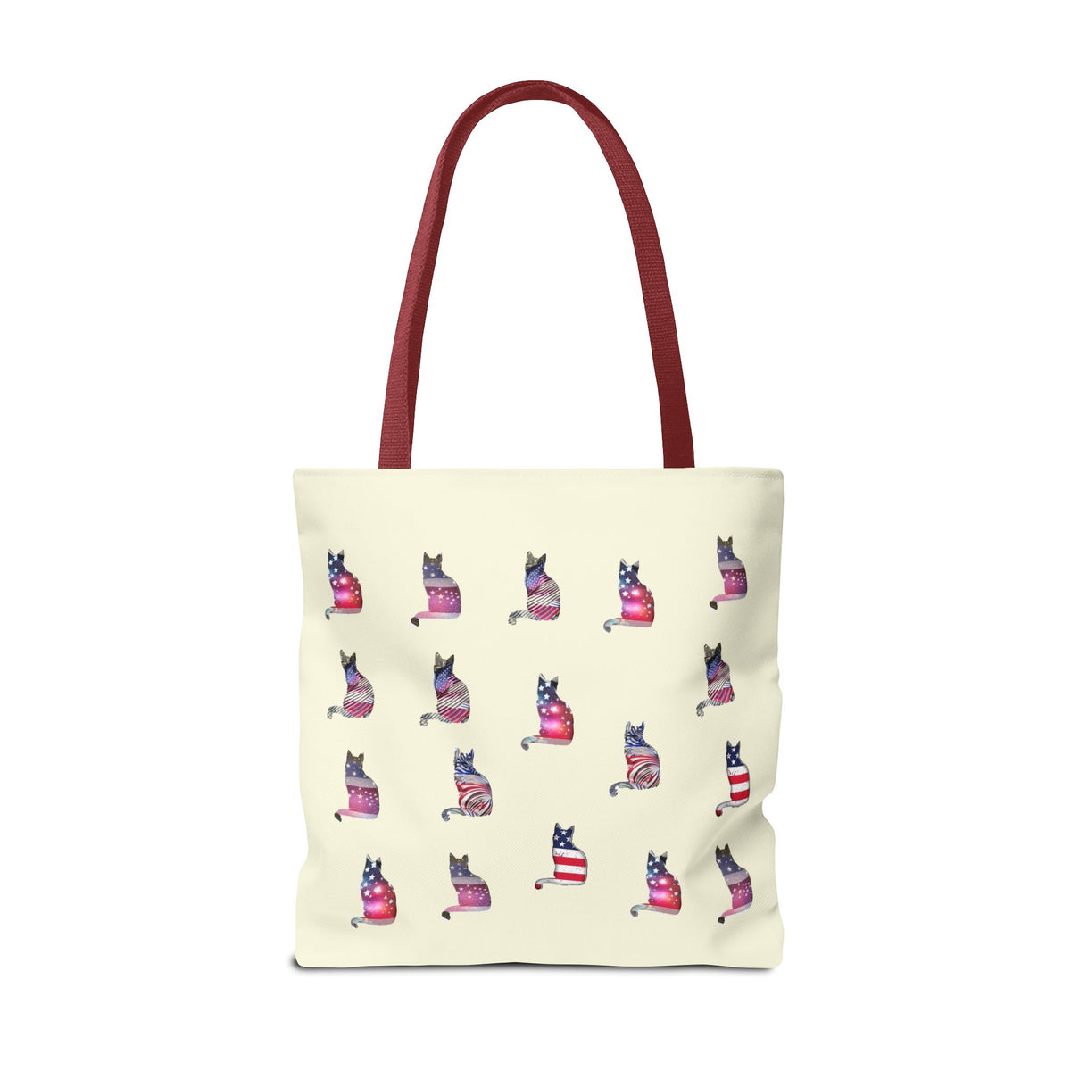 Patriotic Cat Love Tote Bag (Cream)