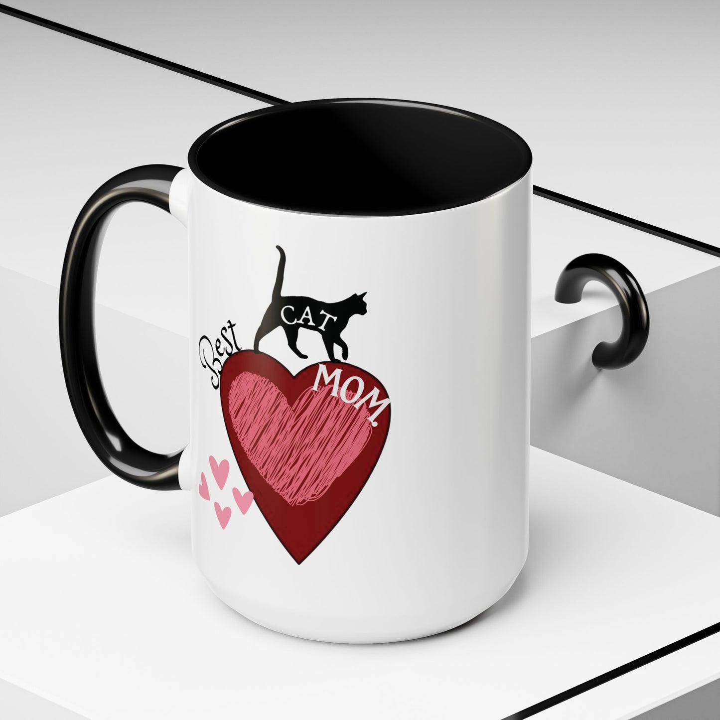 Best Cat Mom Accent Mug