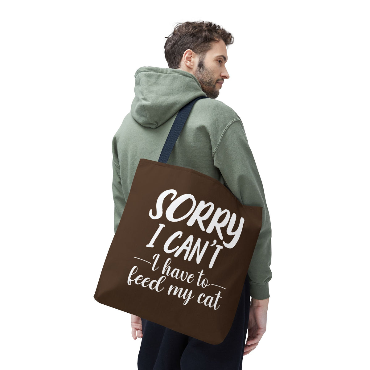 Feed My Cat Tote Bag (Brown)