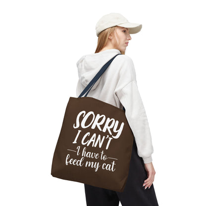 Feed My Cat Tote Bag (Brown)