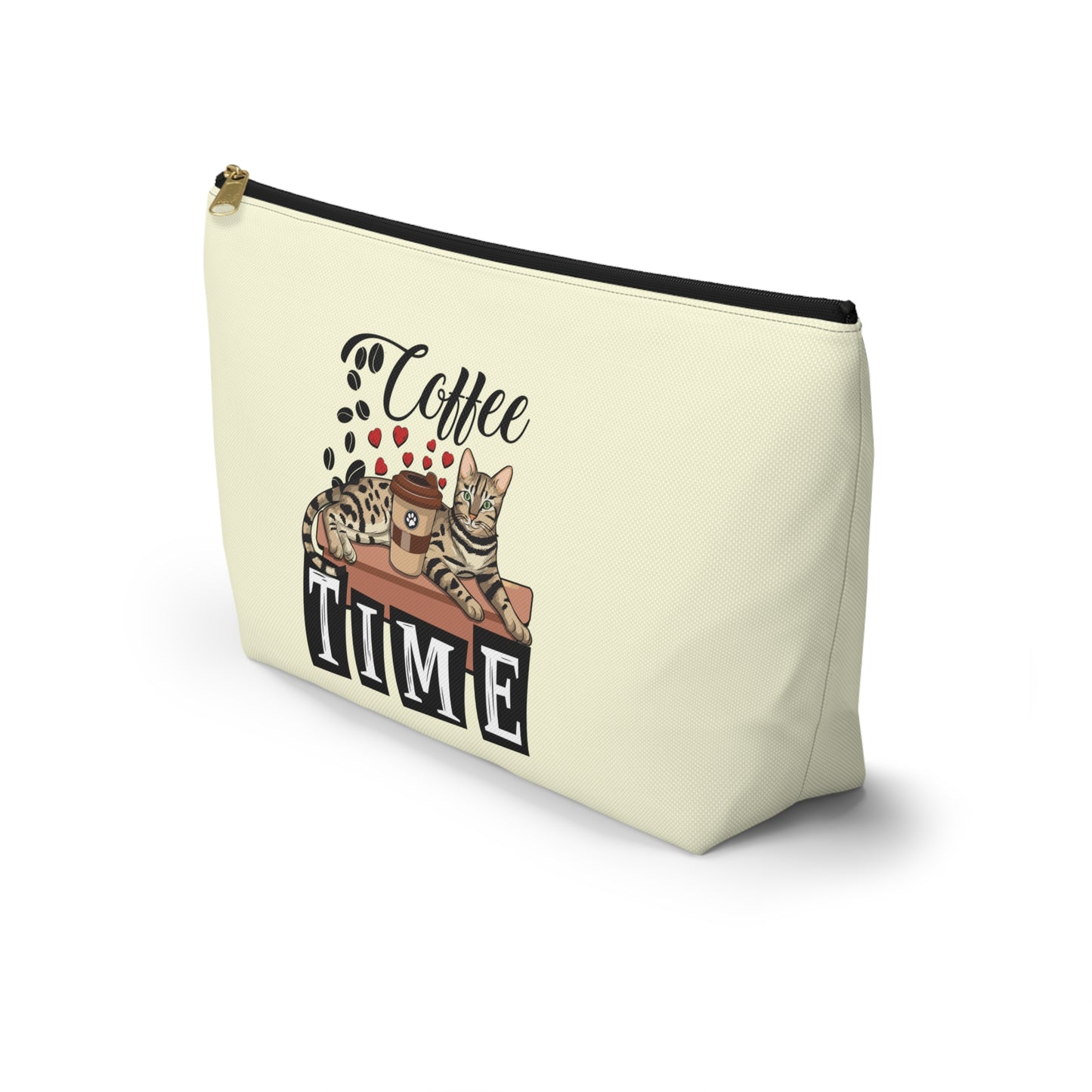 C☕ffee Beans & L❤️VE Hearts Accessory Bag