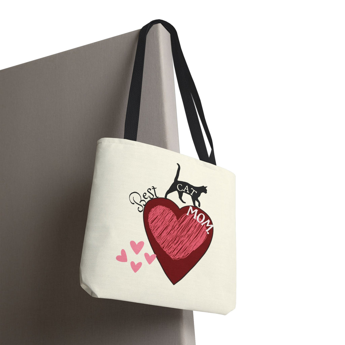 Cat Mom Heart Tote Bag