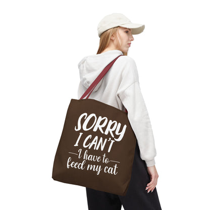Feed My Cat Tote Bag (Brown)