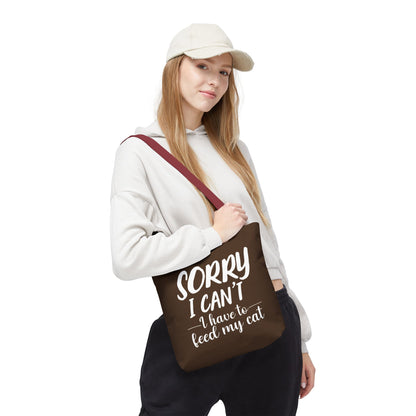 Feed My Cat Tote Bag (Brown)