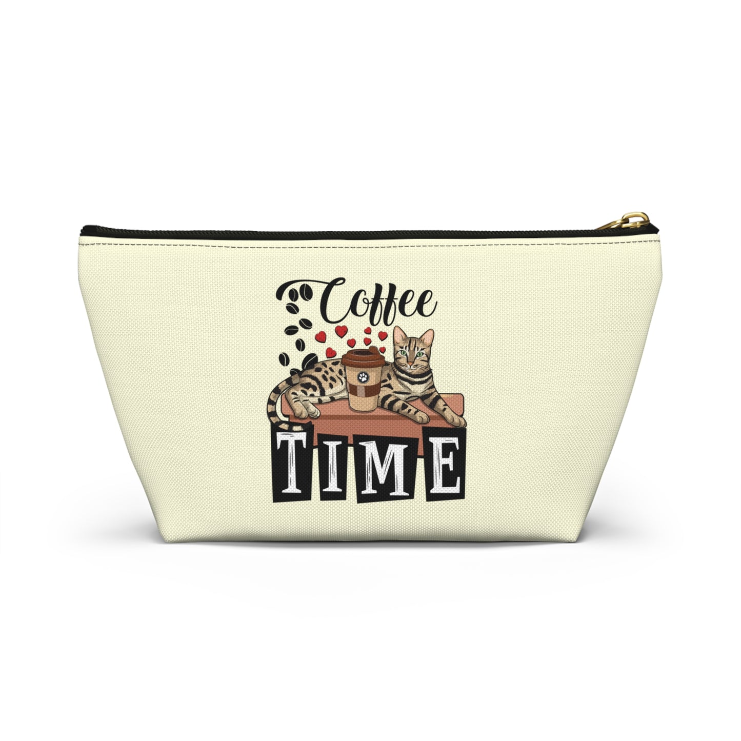 C☕ffee Beans & L❤️VE Hearts Accessory Bag