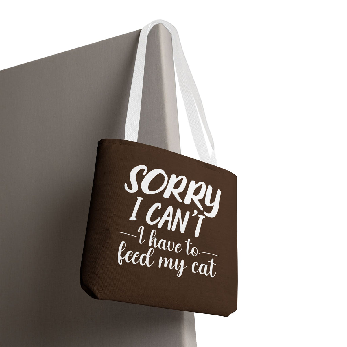 Feed My Cat Tote Bag (Brown)