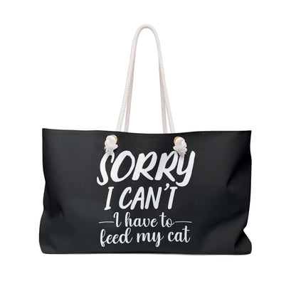 Feed My Cat Weekender Bag (Black)