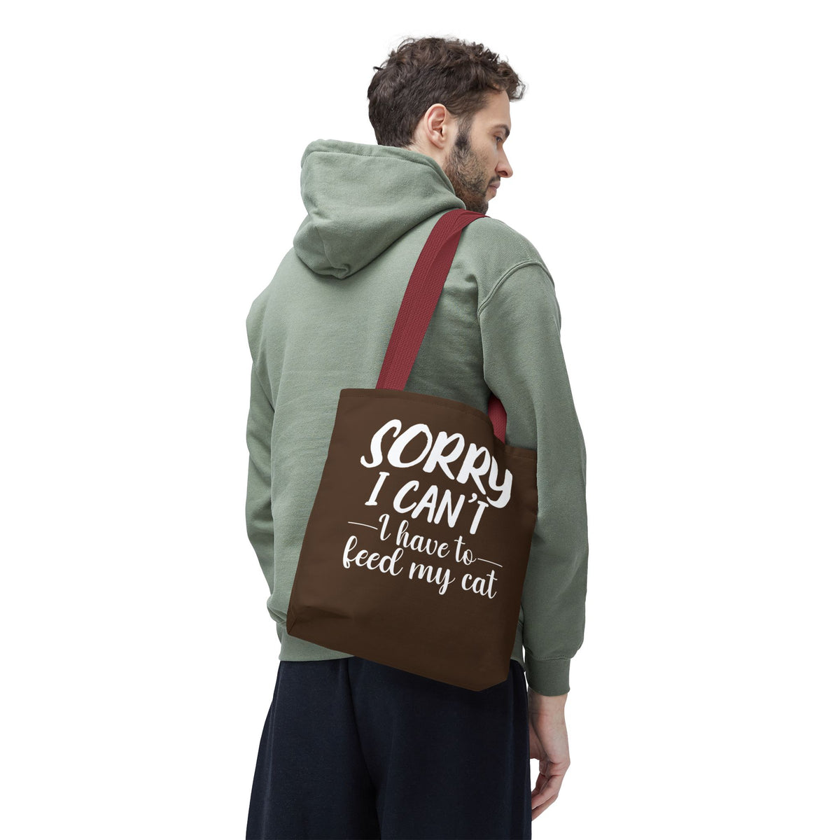 Feed My Cat Tote Bag (Brown)