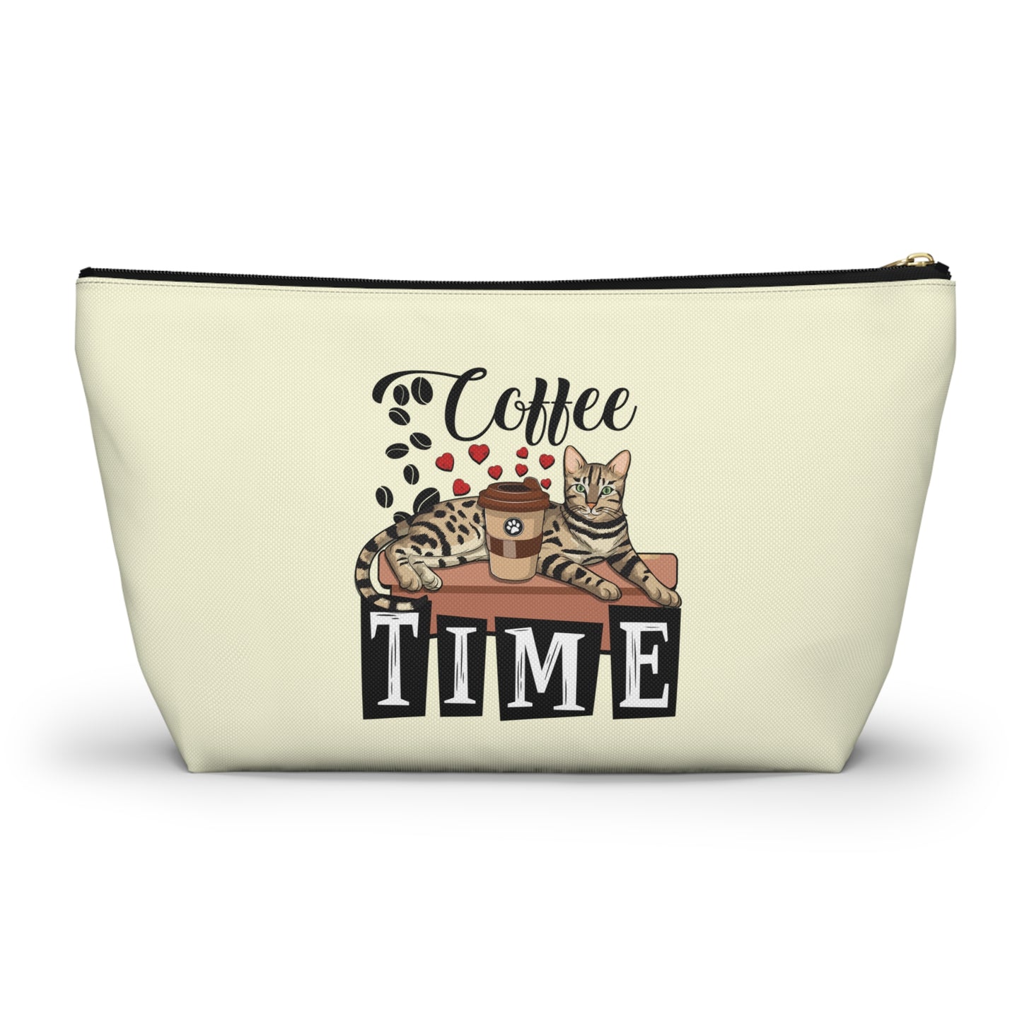 C☕ffee Beans & L❤️VE Hearts Accessory Bag