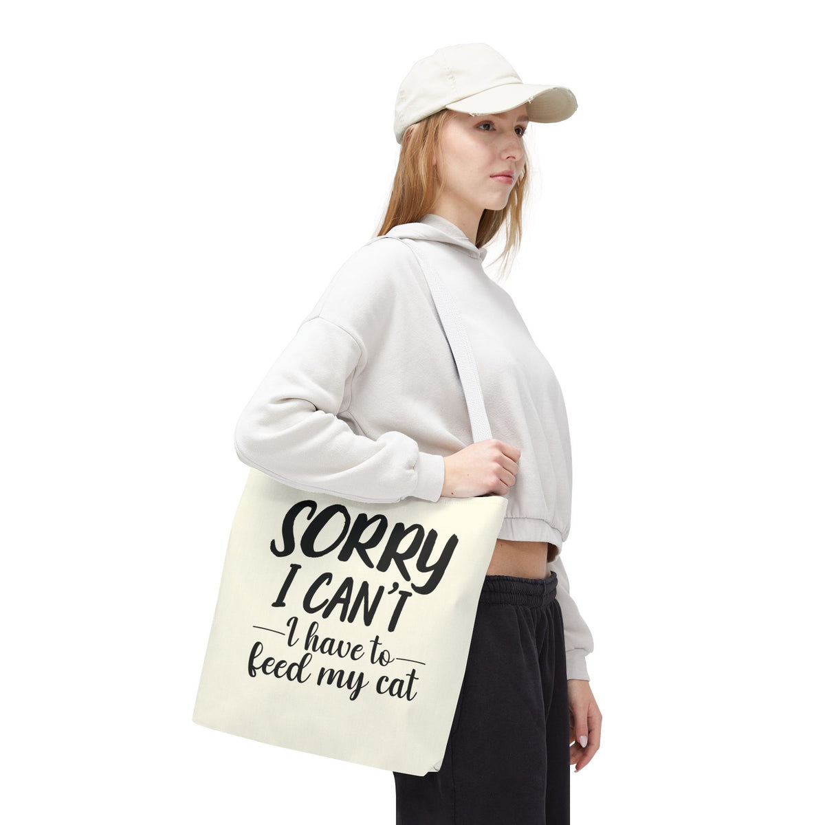 Feed My Cat Tote Bag (Cream)