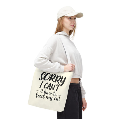 Feed My Cat Tote Bag (Cream)