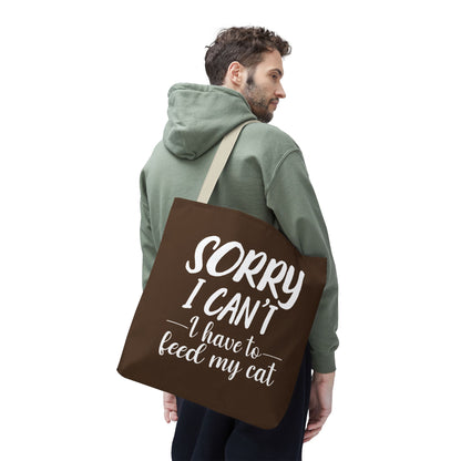 Feed My Cat Tote Bag (Brown)
