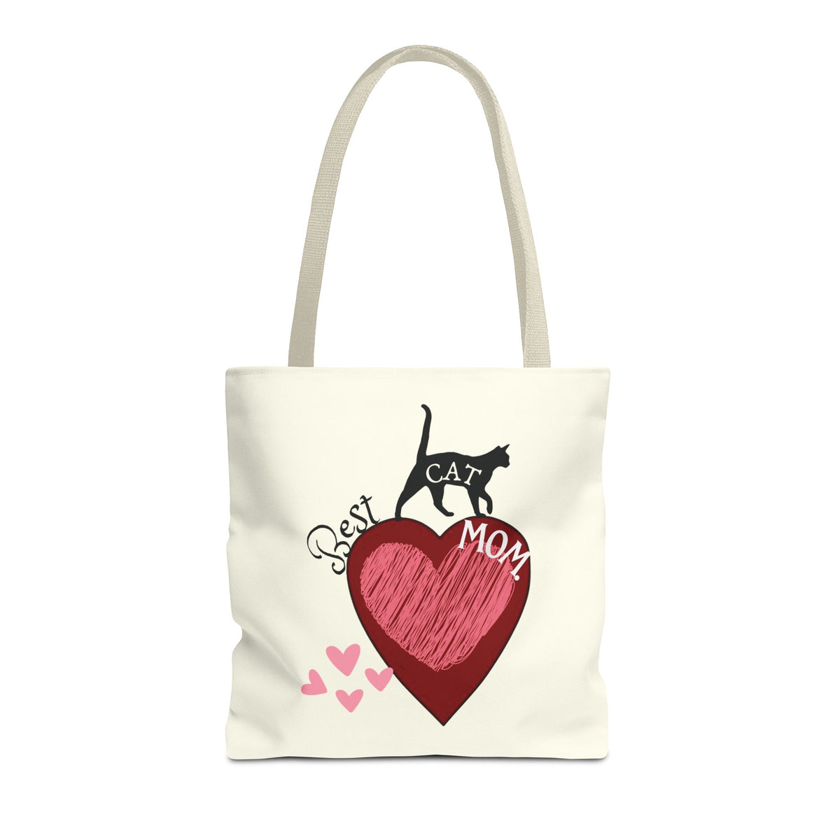 Cat Mom Heart Tote Bag