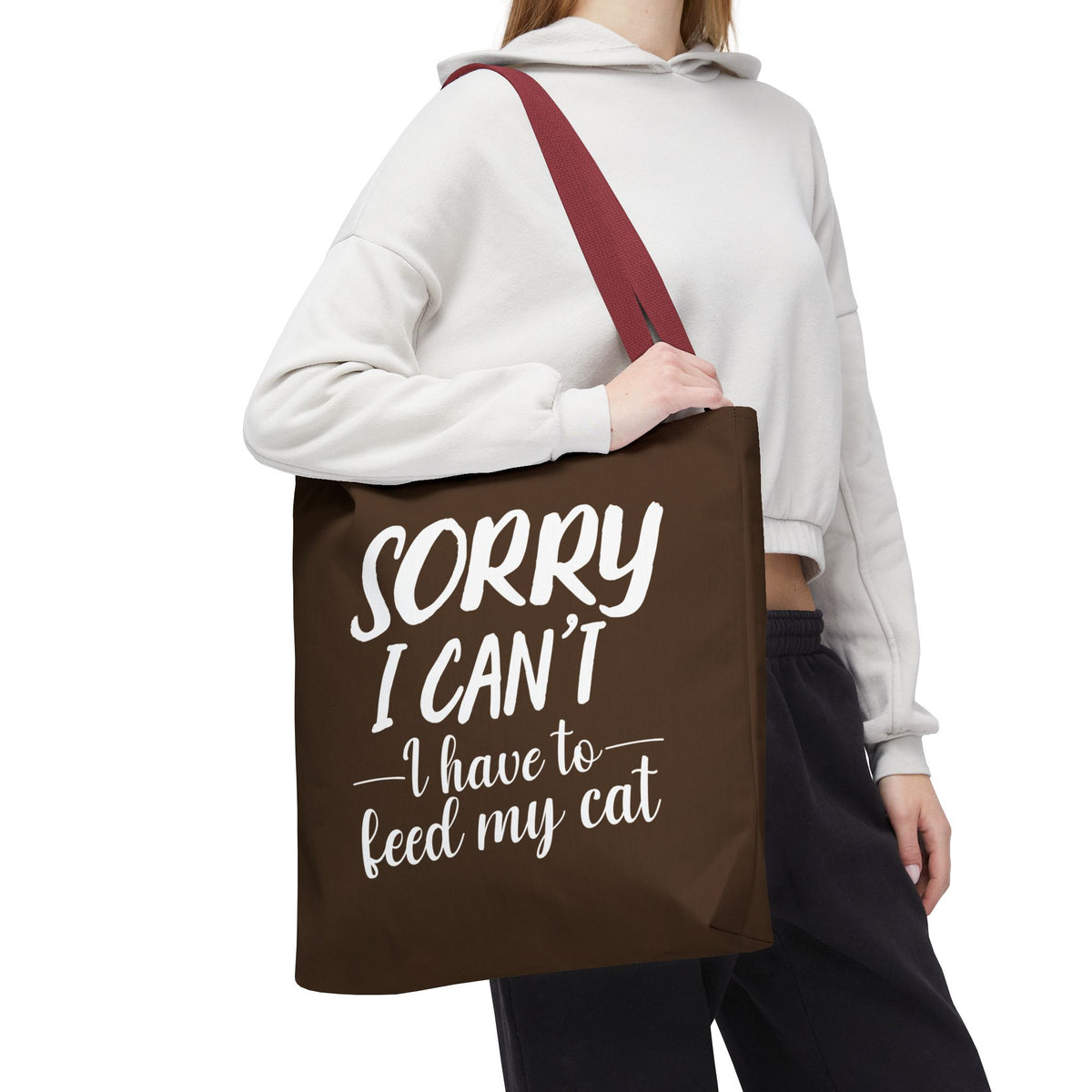Feed My Cat Tote Bag (Brown)