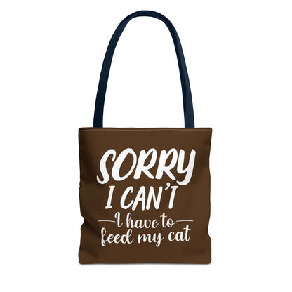 Feed My Cat Tote Bag (Brown)