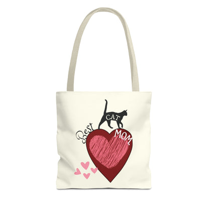 Cat Mom Heart Tote Bag