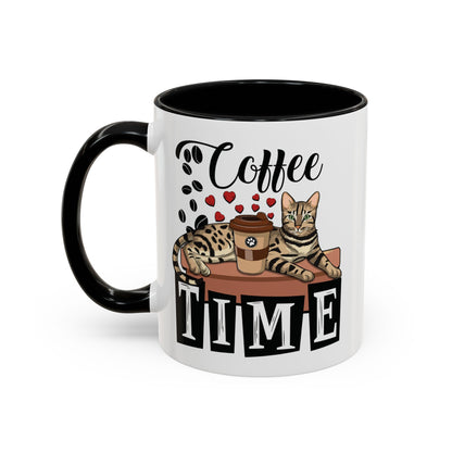 Coffee Beans & Love Hearts Accent Mug