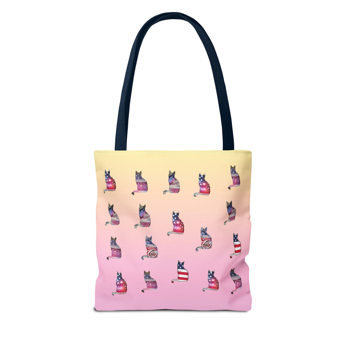 Patriotic Cat Love Tote Bag (Pink)