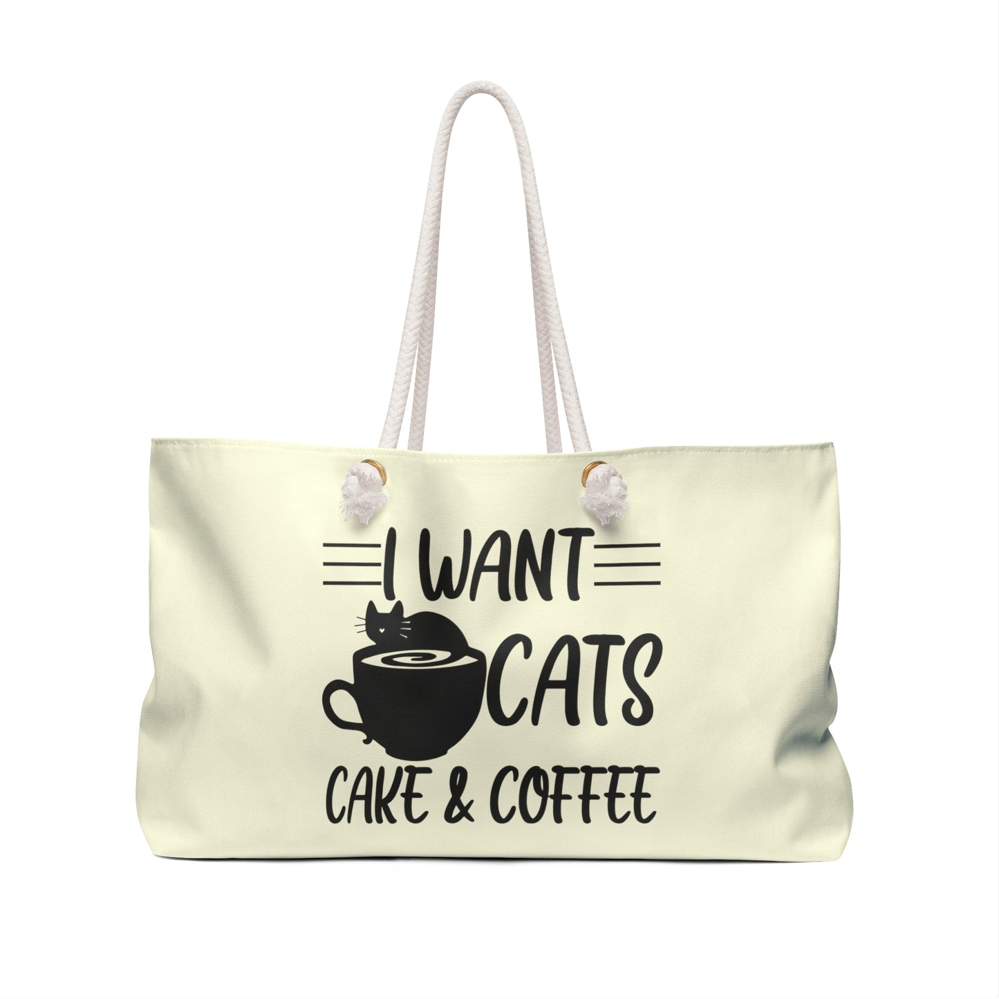 I wants Cats, Cake & C☕ffee Weekender Bag